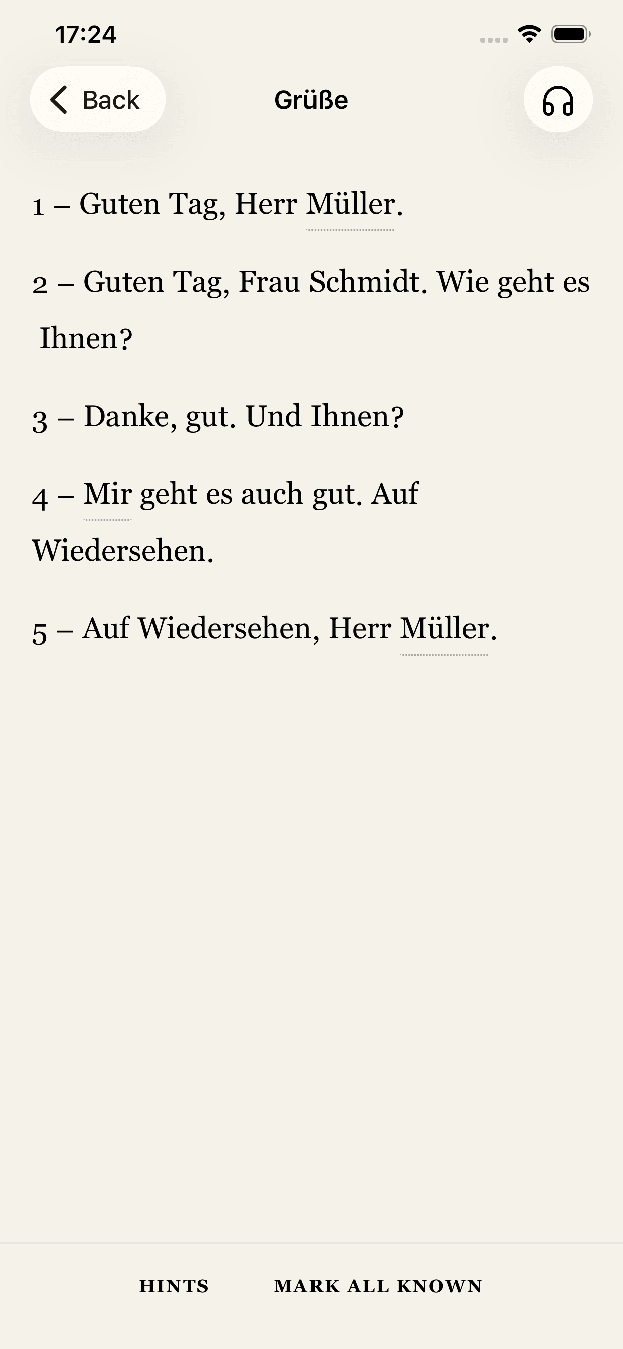 Reading stories with tap-to-translate